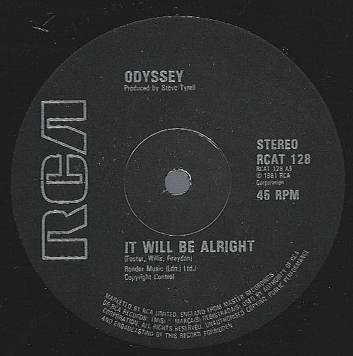 Odyssey - It Will Be Alright - Used Vinyl Record 12"