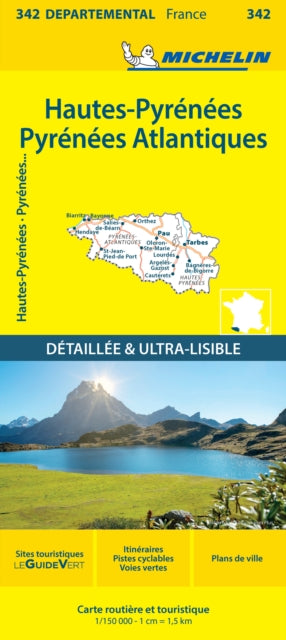 Michelin - Hautes-Pyrenees  Pyrenees-Atlantiques -  Local Map 342 : Ma