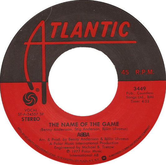 ABBA - Name Of The Game - Used Vinyl Record 7"