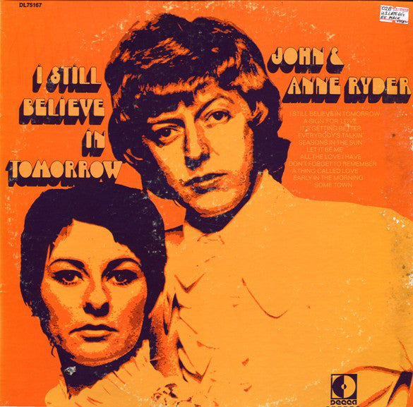 John & Anne Ryder - I Still Believe In Tomorrow - Used Vinyl Record