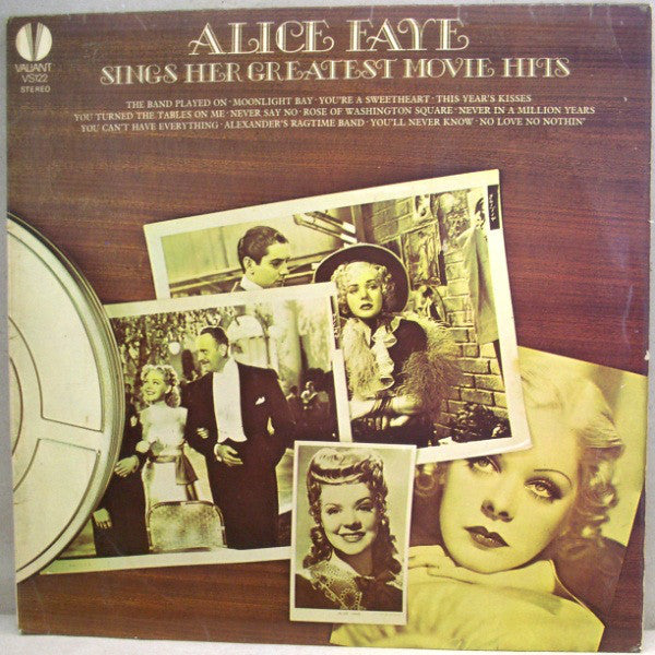 Alice Faye - Sings Her Greatest Movie Hits - Used Vinyl Record