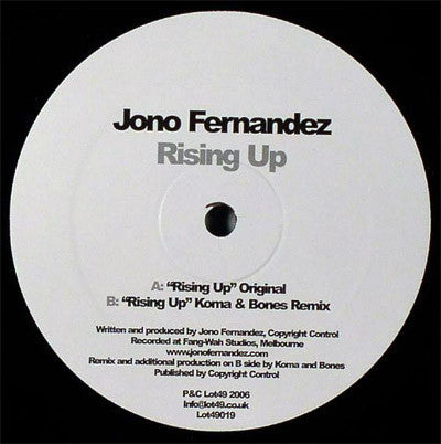 Jono Fernandez - Rising Up - Used Vinyl Record 12"