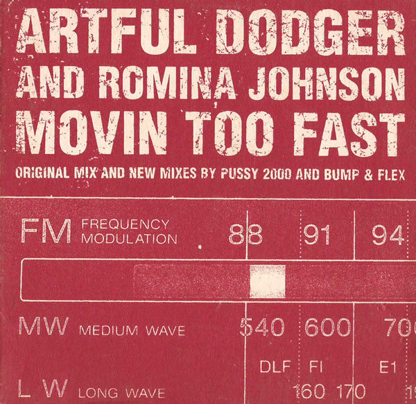 Artful Dodger - Movin Too Fast - Used CD