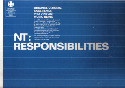 NT - Responsibilities - Used Vinyl Record 12"
