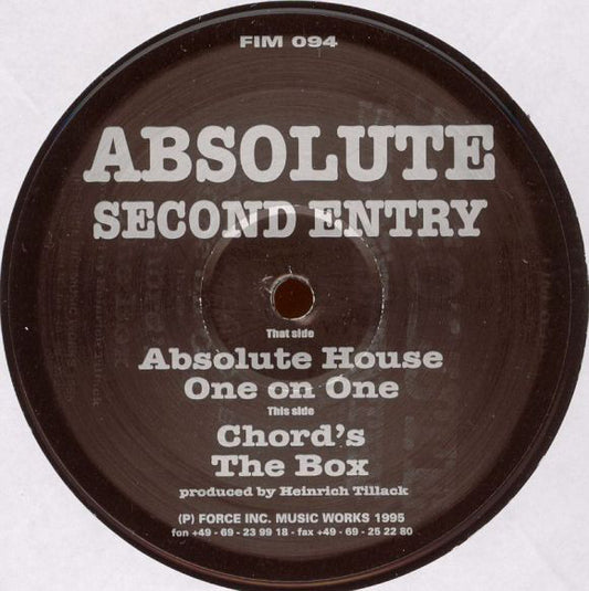 Absolute - Second Entry - Used Vinyl Record 12"