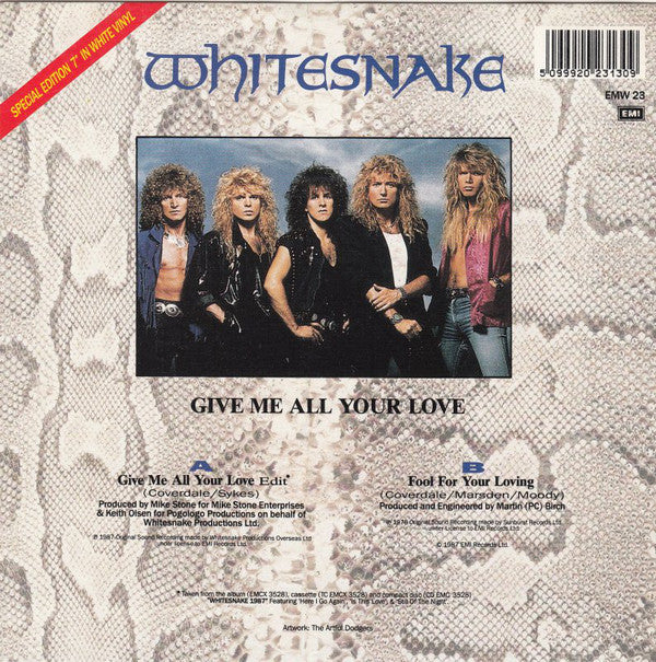 Whitesnake - Give Me All Your Love - Used Vinyl Record 7"