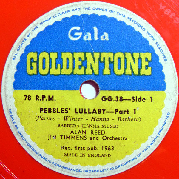 Alan Reed - Pebbles' Lullaby - Used Vinyl Record 6"