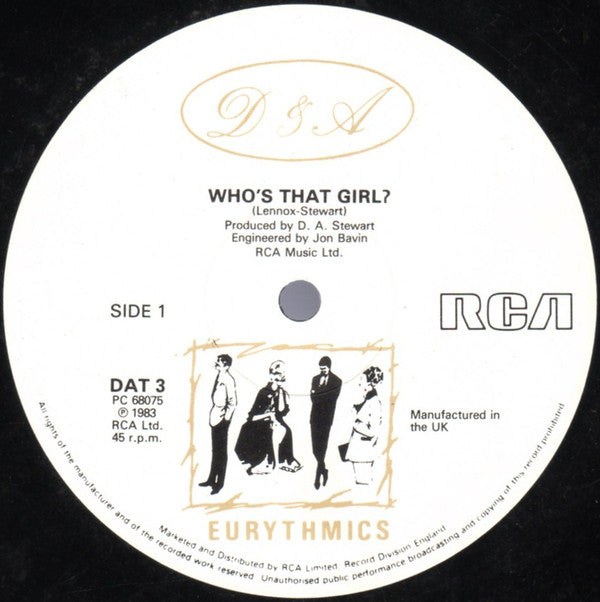 Eurythmics - Who's That Girl? - Used Vinyl Record 12"