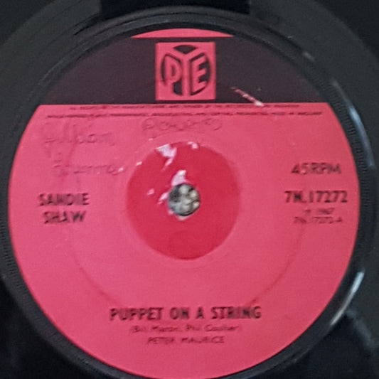 Sandie Shaw - Puppet On A String - Used Vinyl Record 7"