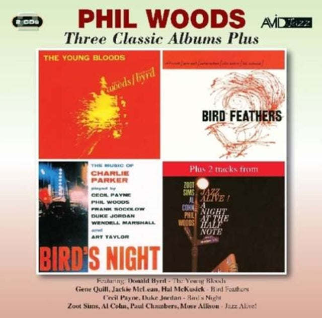 PHIL WOODS - Three Classic Albums Plus (The Young Bloods / Bird Feathe
