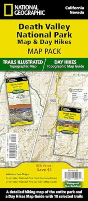 National Geographic - Death Valley Day Hikes and National Park Map [Ma