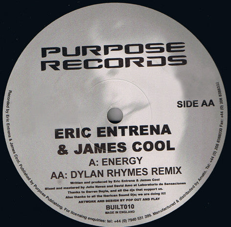 Eric Entrena - Energy - Used Vinyl Record 12"