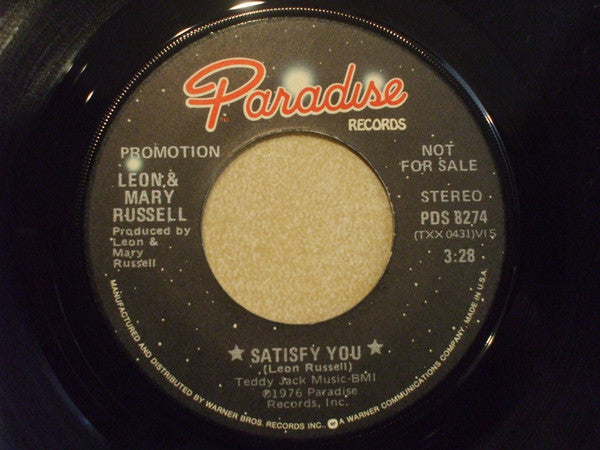 Leon & Mary Russell - Satisfy You / Windsong - Used Vinyl Rec