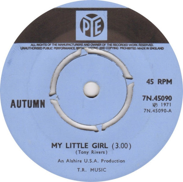 Autumn - My Little Girl - Used Vinyl Record 7"