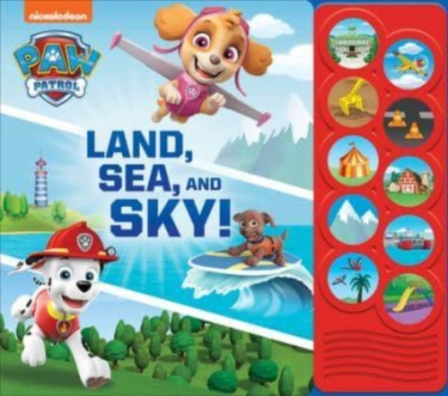 P I Kids - Paw Patrol Land Sea & Sky Listen & Learn Board Book - New H