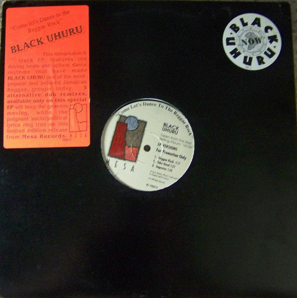 Black Uhuru - Come Let's Dance To The Reggae Rock - Used Viny