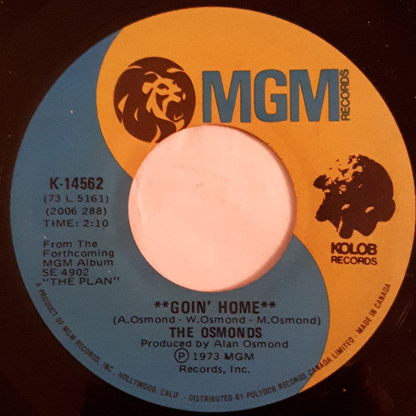 Osmonds - Goin' Home - Used Vinyl Record 7"