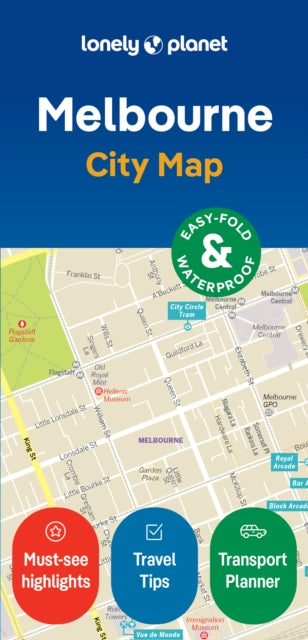 Lonely Planet - Melbourne City Map - New Sheet map