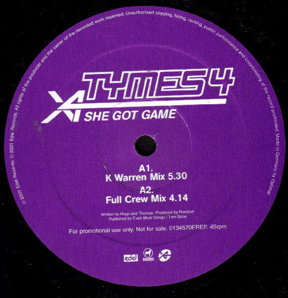Tymes 4 - She Got Game - Used Vinyl Record 12"