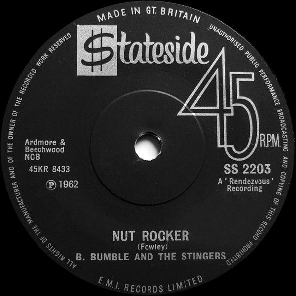 B. Bumble & The Stin - Nut Rocker - Used Vinyl Record 7"