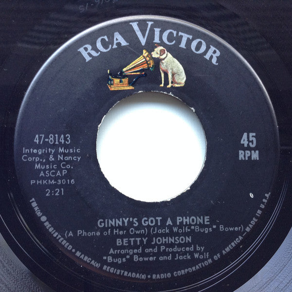Betty Johnson - Ginny's Got A Phone (A Phone Of Her Own) - Used Vinyl