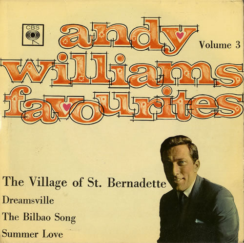 Andy Williams - Favourites Volume 3 - Used Vinyl Record 7"