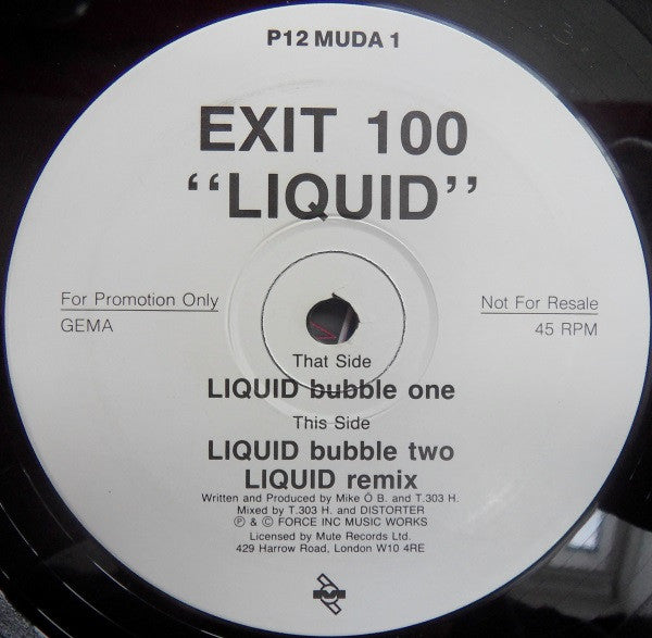 Exit 100 - Liquid - Used Vinyl Record 12"