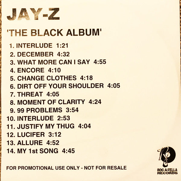 Jay-Z - Black Album - Used CD