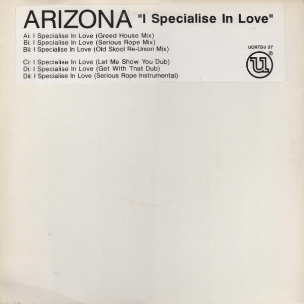 Arizona - I Specialise In Love - Used Vinyl Record 12"