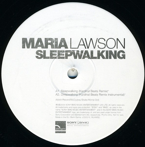 Maria Lawson - Sleepwalking - Used Vinyl Record 12"