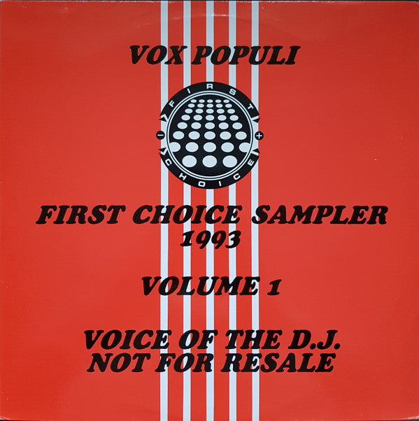 Various - Vox Populi: First Choice Sampler 1993 Volume 1 - Used