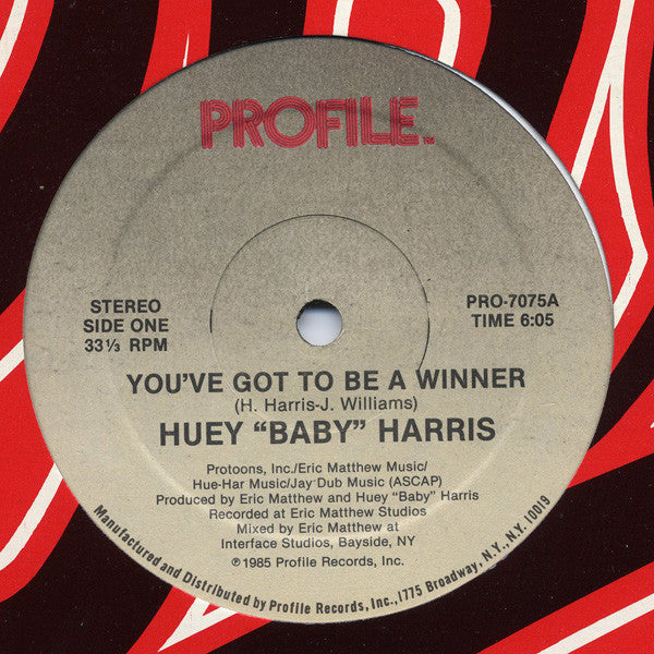 Huey Harris - You've Got To Be A Winner - Used Vinyl Record 12"