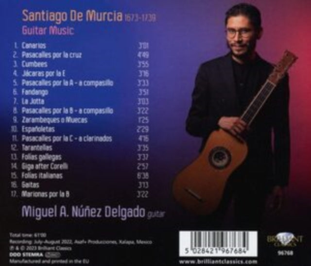 MIGUEL ALEJANDRO NUN - DE MURCIA GUITAR MUSIC - CD