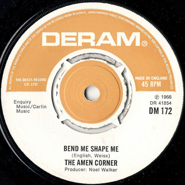 Amen Corner - Bend Me, Shape Me - Used Vinyl Record 7"