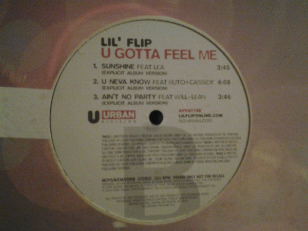 Lil' Flip - U Gotta Feel Me - Used Vinyl Record 12"