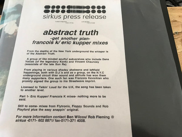 Abstract Trut - Get Another Plan - Used Vinyl Record 12"