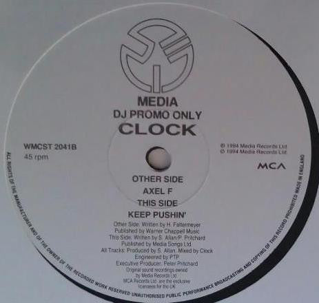 Clock - Axel F / Keep Pushin' - Used Vinyl Record 12"