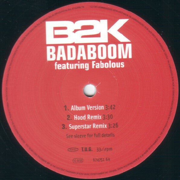 B2K - Badaboom - Used Vinyl Record 12"
