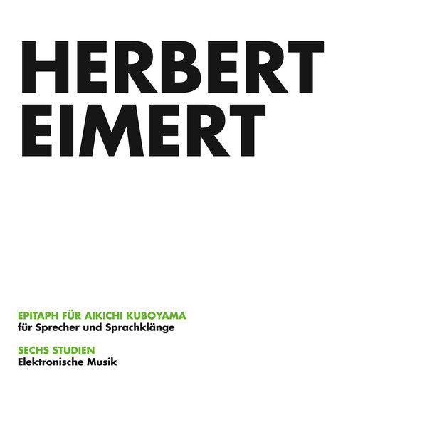 Herbert Eimert - Epitaph Fur Aikichi Kuboyama / Sechs Studien - Viny