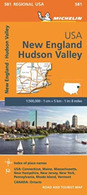 Michelin - New England, Hudson Valley -  Regional Map 581 - New Sheet