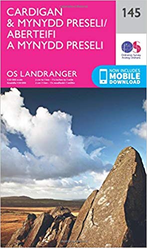 Ordnance Survey - Cardigan & Mynydd Preseli : 145 - New Sheet map