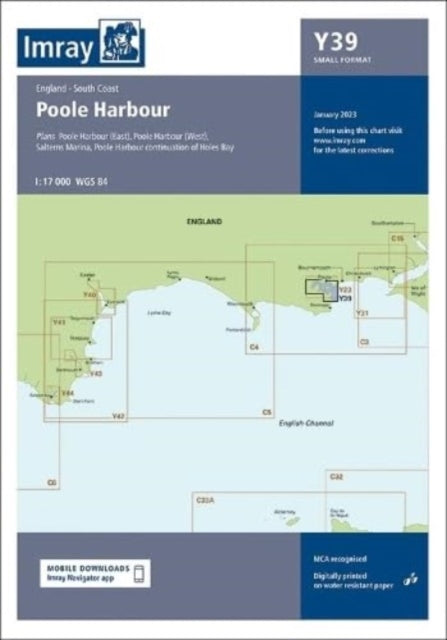 Imray - Chart Y39 : Poole Harbour Small Format : 39 - New Sheet map