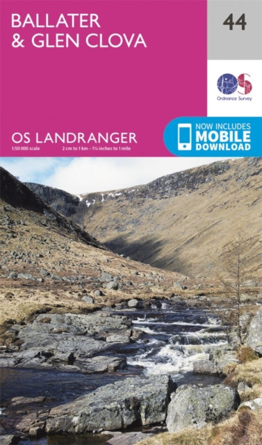 Ordnance Survey - Ballater, Glen Clova : 044 - New Sheet map