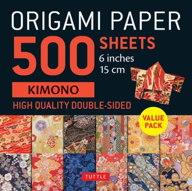 Origami Paper 500 sheets Kimono Flowers 6" (15 cm) - Notebook