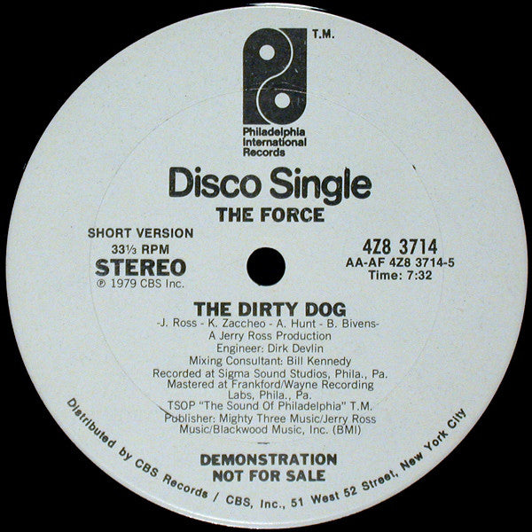 Force - Dirty Dog - Used Vinyl Record 12"