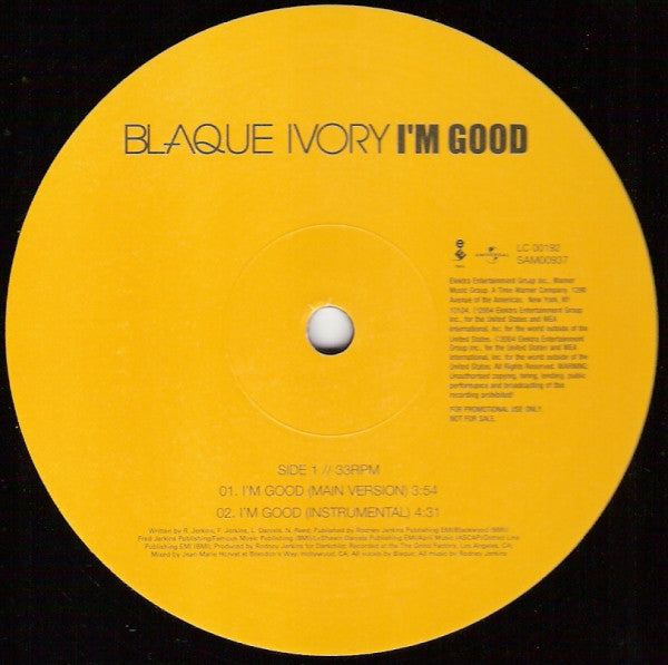 Blaque - I'm Good - Used Vinyl Record 12"