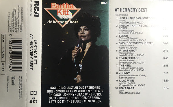 Eartha Kitt - At Her Very Best - Used Cassette