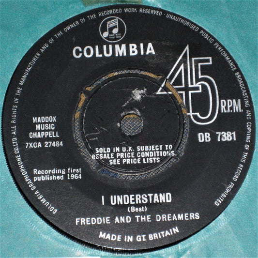 Freddie & The Dreame - I Understand - Used Vinyl Record 7"