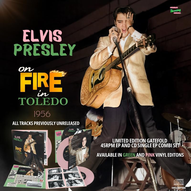 ELVIS PRESLEY - ON FIRE IN TOLEDO - 1956 (PINK VINYL + CD) - Vinyl Rec