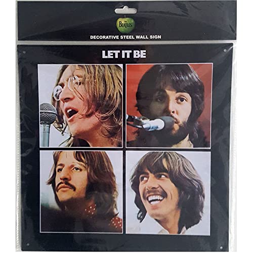 BEATLES - LET IT BE ALBUM COVER STEEL WALL SIGN - Binders & Notebooks
